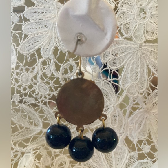 ZAD Fun beaded earrings BLACK SHAKER CHA CHA ear wires  2” long NWT FAB… - Picture 7 of 7